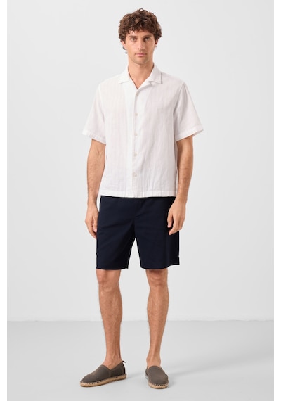 Tommylife Lacivert Standart Fit Dokuma Hafif Esnek Chino Erkek Şort - 81289 Lacivert