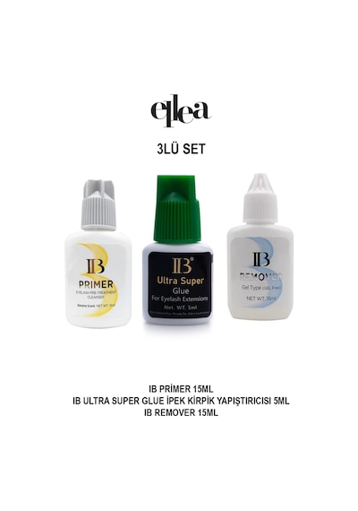 Ib İpek Kirpik Yapıştırıcı Yeşil Kapak Primer Remover Seti