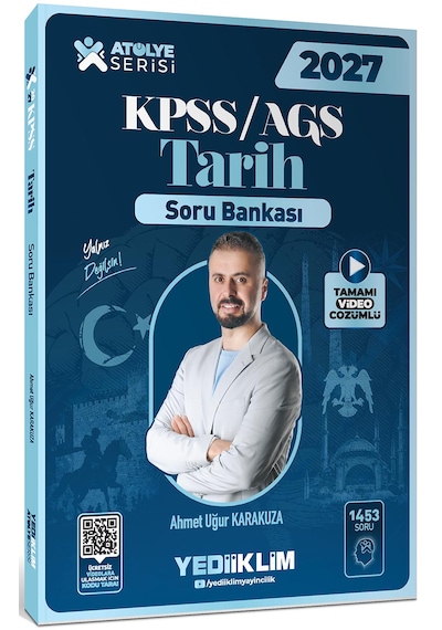 Yediiklim Yayınları 2027 Kpss Ags Atölye Serisi Genel Kültür Tarih Tamamı Video Çözümlü Soru Bankası
