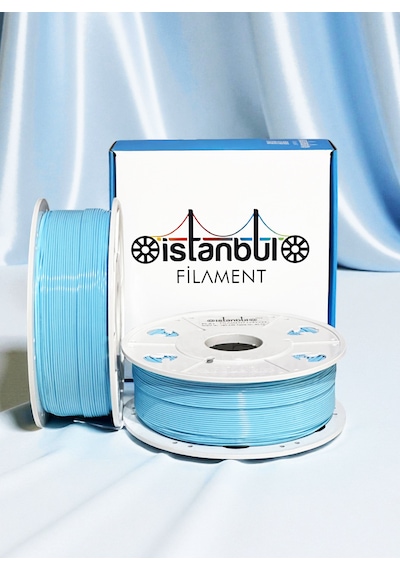 İstanbul Filament 3d Baskı Pla Filament Pastel Mavi Renk 1 KG 1,75 MM