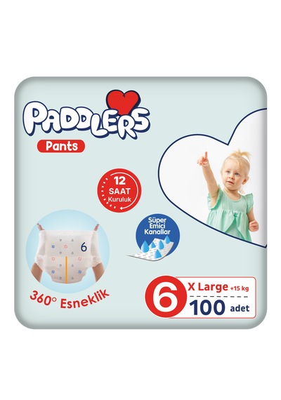 Külot Bebek Bezi 6 Numara (15+Kg) X-Large 100 Adet - Ekstra Aylık Paket, Sızdırmaz
