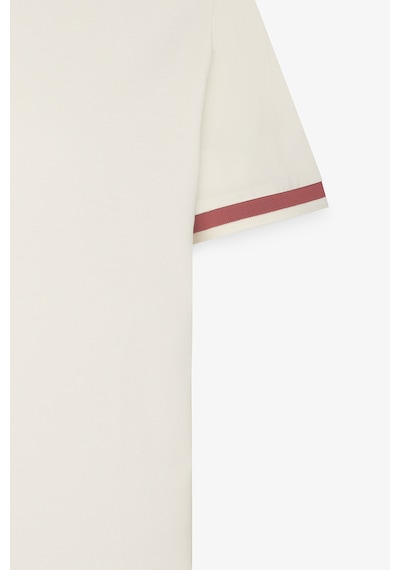 Ac&Co / Altınyıldız Classics Erkek Ekru Bordo Regular Fit Geniş Kesim Polo Yaka Tişört Ekru - Bordo