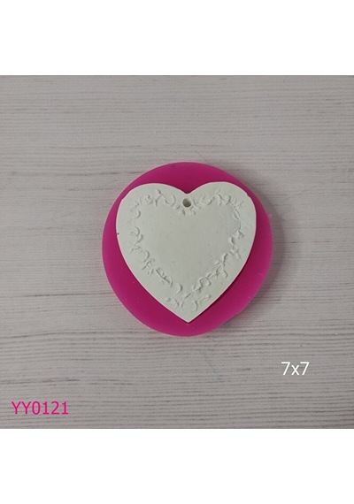Yy0121 Sarmaşık Desenli Kalp Silikon Kalıp