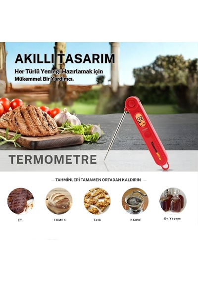 Thermopro Tp03b Su Geçirmez Katlanabilir Profesyonel Gıda Pişirme Termometresi