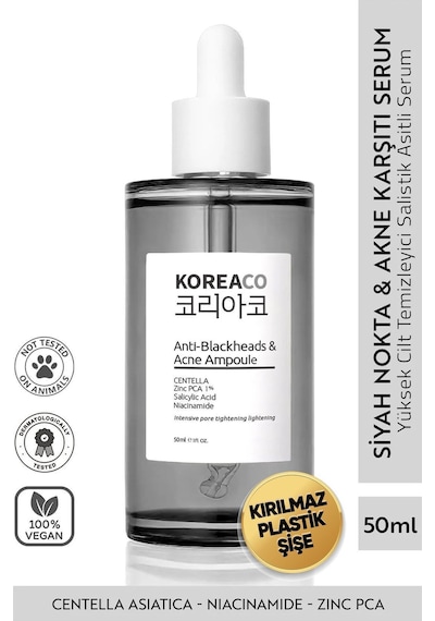 Koreaco Sivilce Blackheads Akne ve Siyah Nokta Karşıtı Süper Serum 50ml