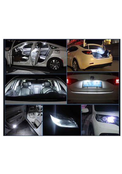 2 Adet T10 LED Park Plaka Tavan Ampulü 24 Ledli Beyaz Sadece 24 Volt Araçlar