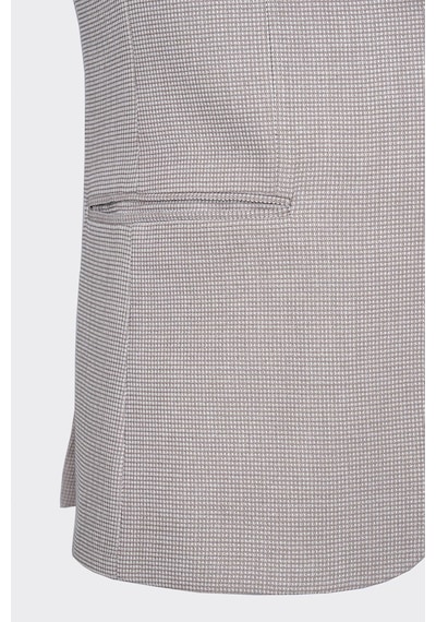 Açık Kahve Kapak Cepli Smart Casual Ceket Vizon
