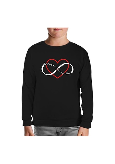Lord Tshirt Love You Forever Siyah Çocuk Sweatshirt