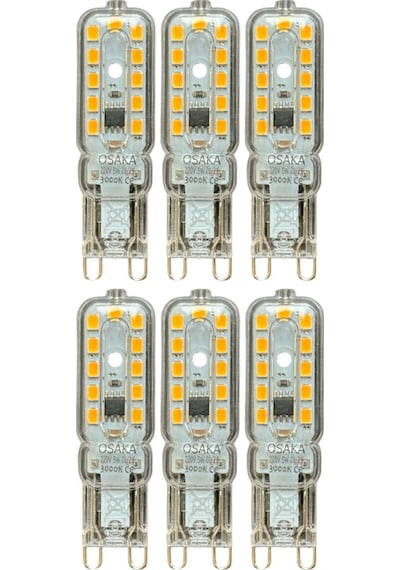 6 Adet Osaka 5w 3000k Sarı Işık G9 Duylu Led Kapsül Ampul