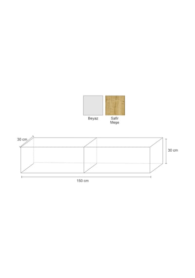 Mdf Colmar Tv Ünitesi Beyaz - Safir Meşe Mdf Colmar Tv Ünitesi Beyaz - Safir Meşe