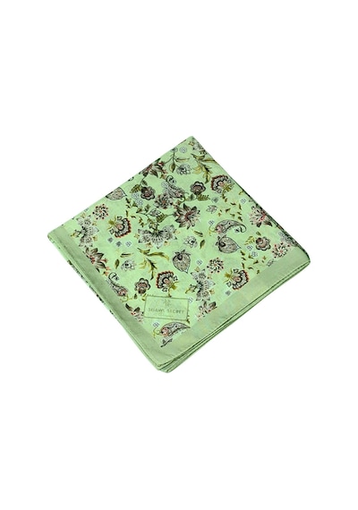 Mim Eşarp Prime Pamuk Çiçek Desenli Eşarp 90x90 Cm Açık Bej