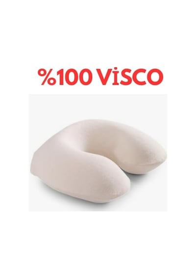 Pride Ortopedik Visco Seyahat Yastığı Boyun Yastığı Boyunluk Ay Şekilli Taşınabilir