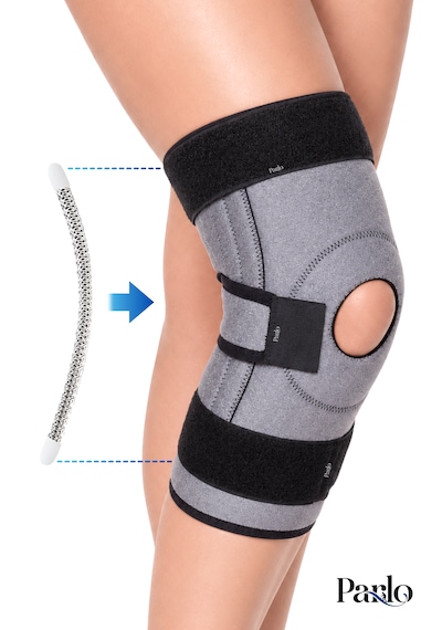 Ligament Ve Patella Destekli Dizlik Ayarlanabilir Ortopedik Diz Desteği Spiral Balenli Diz Destek Bandajı