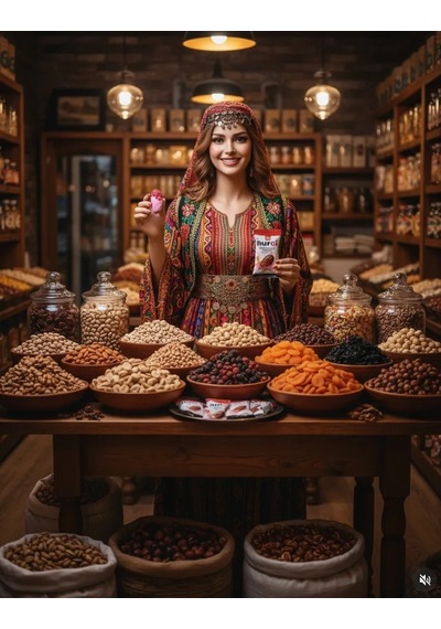 Hurci Frambuazlı, Çikolata Kaplı Bademli Hurma 250 Gr