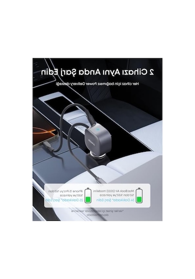Anker Nano Usb-c Araç Şarj Cihazı, 75w, Ultra Kompakt Type-c Hızlı Şarj Cihazı, Entegre Geri Çekilebilir Kablo, Gri - A2738 Anker Nano Usb-c Araç Şarj Cihazı, 75w, Ultra Kompakt Type-c Hızlı Şarj Cihazı, Entegre Geri Çekilebilir Kablo, Gri - A2738