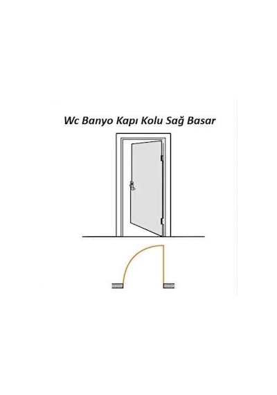 Trim Mat Siyah Lüx Aynalı Wc Banyo Kapı Kolu Sağ Basar 2 Takım