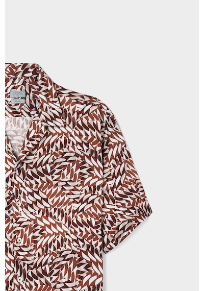 Twn Relaxed Fit Taba Baskılı Rayon Gömlek 0ec02ap14313m J01