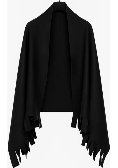 Elif Mira Unisex Polar Omuz Şalı 70x180 Cm Kışlık Sıcak Şal Elegantwarm Siyah