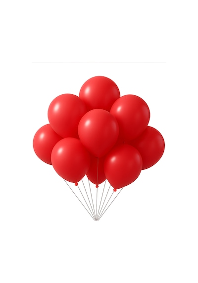 Metalik Balon 11 İnc 28 Cm 10 Adet Parti Doğum Günü Kutlama Süsleri Kırmızı