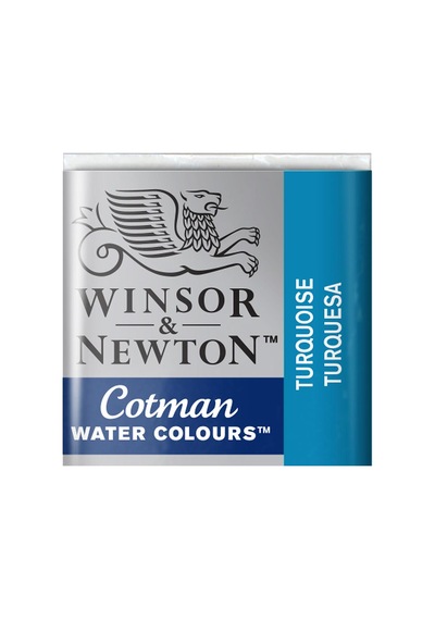Winsor & Newton Cotman Yarım Tablet Suluboya Turquoise 654 Karışık