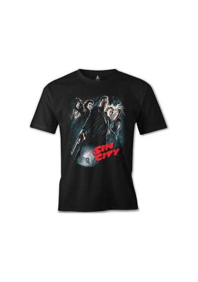 Sin City Baskılı Siyah Erkek Tshirt 001