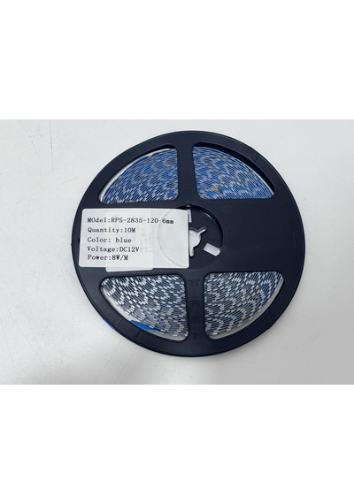 Rps-2835-120-6mm Yapışkanlı Şerit Led 10 Metre Mavi 120 Led/m - 12v