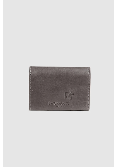 La'Graccio Paris Lagraccio Paris Unisex Nade Hakiki Deri Akardiyon Rfid Korumalı Kartlık Crazy Bordo
