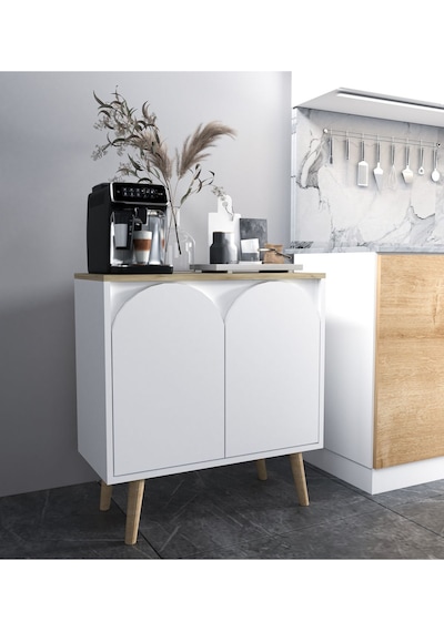 Venezia Ahşap Ayaklı Bohem Konsol-çok Amaçlı Dolap-vitrin Safir Meşe-beyaz 76 Cm Venezia Ahşap Ayaklı Bohem Konsol-çok Amaçlı Dolap-vitrin Safir Meşe-beyaz 76 Cm