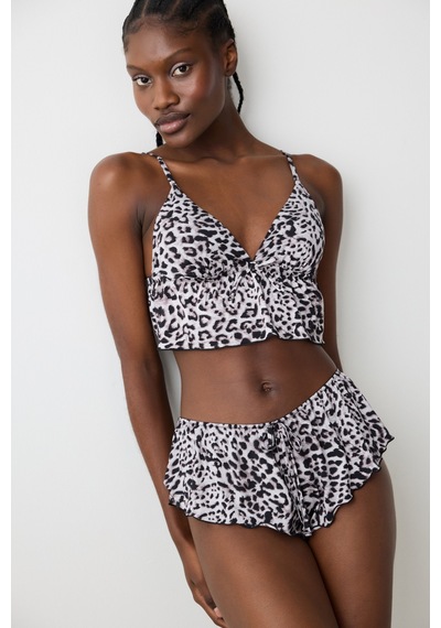 Penti Leopard Siyah Bralet