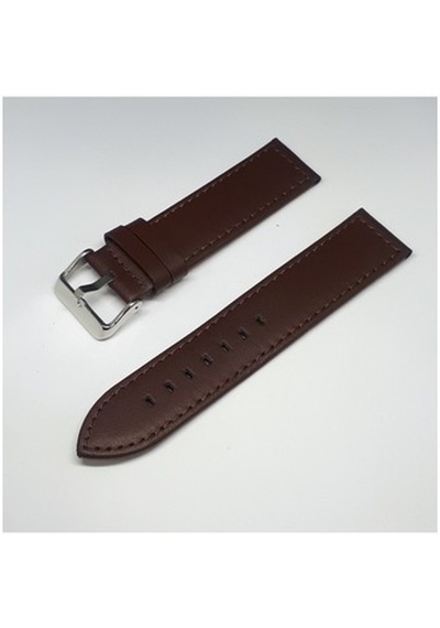 24Mm Kahverengi Düz Deri Saat Kayışı Kordonu 24X24