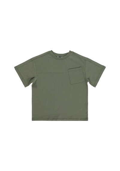 Civil Boys Basic Flamlı 6-9 Yaş Tişört - Haki