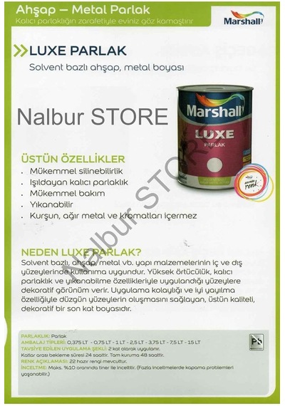 Luxe Parlak Yağlı Boya Beyaz-0.75lt 1kg-ahşap-demir-plastik Boyamada Mükemmel Sonuç Verir Diğer