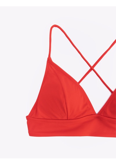 Koton Çapraz Askılı Bralet Bikini Üstü Kırmızı 6sak10003mm
