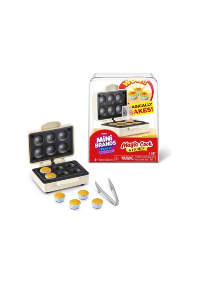 Mini Brands Magic Cook Kitchen Kek Makinesi Mini Mutfak Seti Çalışan Minyatür Oyuncak 3+