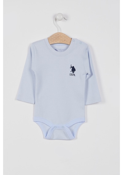 U.S. Polo Assn. U.S. Polo Assn Lisanslı Açık Mavi Kız Bebek Uzun Kol Body Mavi