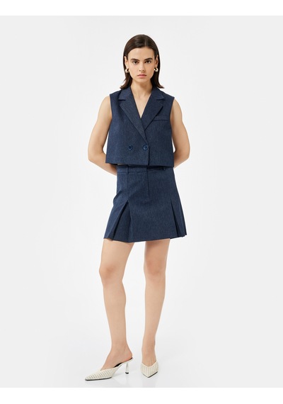 Koton Kruvaze Yaka Kolsuz Crop Blazer Yelek Lacivert Çizgili 6wak20036uw Lacivert Çizgili Koton Kruvaze Yaka Kolsuz Crop Blazer Yelek Lacivert Çizgili 6wak20036uw Lacivert Çizgili