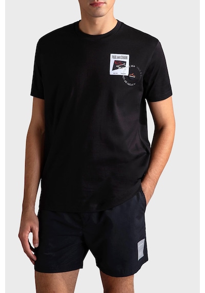 Paul & Shark Erkek T Shirt 24411117 011 Siyah SIYAH Siyah