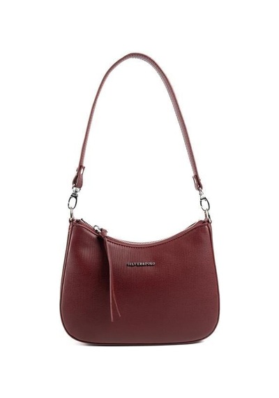 Silver Polo Sp1259 Kadın Omuz Çantası Düz Bordo-bordo