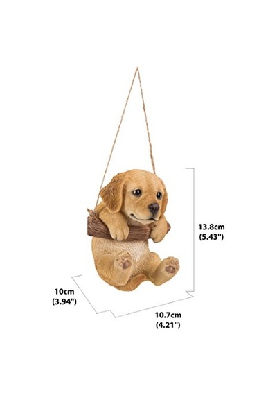 Ltd Hi 87704-ı Asılı Retriever Köpek Yavrusu Dış Mekan Heykelcik Taba Kahverengi Diğer