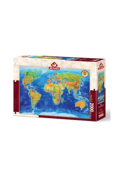 Art Puzzle Jeopolitik Dünya Haritası 2000 Parça Puzzle