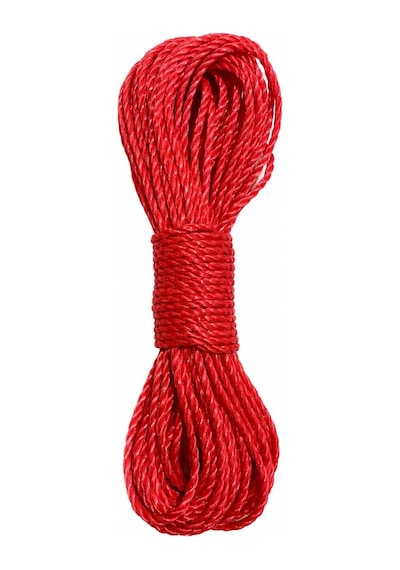 20 Metre Kırmızı Naylon İp 3 Mm, Çok Amaçlı Dayanıklı Çamaşır İpi, Kamp Bahçe Balkon Hamak Ve Taşıma Sab Çok Renkli
