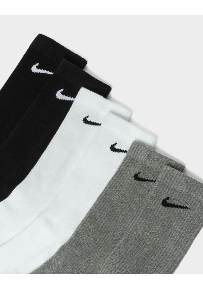 Nike Everyday Plus Pamuklu Unisex Siyah Gri Beyaz 6 Çift Çorap