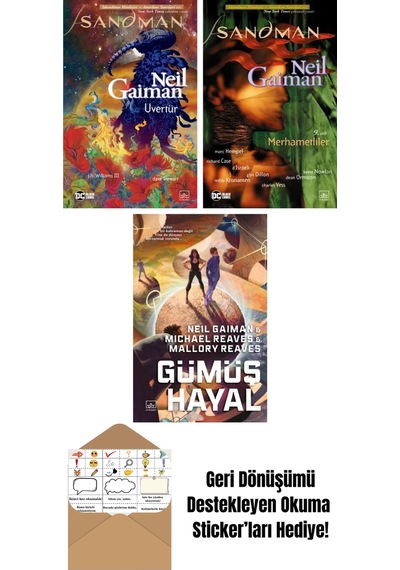 Sandman: Uvertür + Sandman 9 Merhametliler + Gümüş Hayal Ara Dünya 2 Ciltli