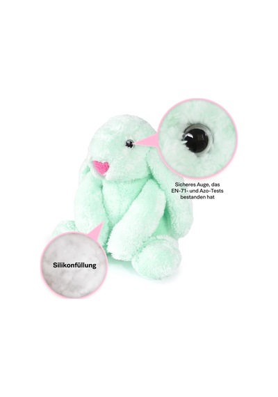 Özgüner Oyuncak Peluş Tavşan 40 Cm Uzun Kulaklı Yumuşak Uyku Arkadaşı Ponçik Tavşan,pelüş Tavşanoyuncak,sarkık Kulaklı Doldurulabilir Tavşan Mint
