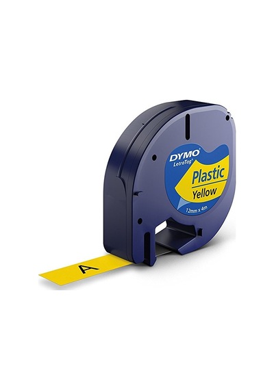 Dymo Letratag S0721620 Sarı Plastik Yedek Şerit Etiket 12MM X 4M