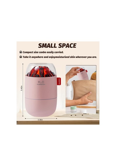 280ml Mini Oda Hava Nemlendirici Volkanik Alev Görsel Led Işıklı Buhar Makinesi