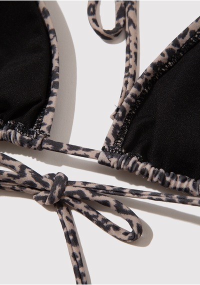 Mavi - Leopar Desenli Kahverengi Bikini Üstü 1913184-33653