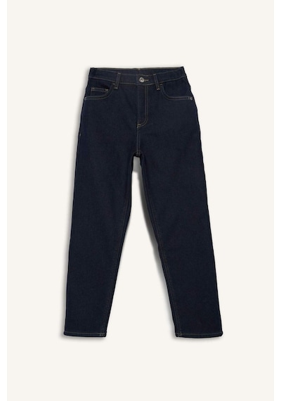 Defacto Erkek Çocuk Straight Fit Düz Paça Jean Polar Astarlı Pantolon F4296a825wnnm34 Mavi