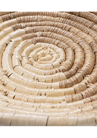 Koza Home Meander Natural Bambu Afrikan El Yapımı Duvar Tabağı Dekoru 45cmx