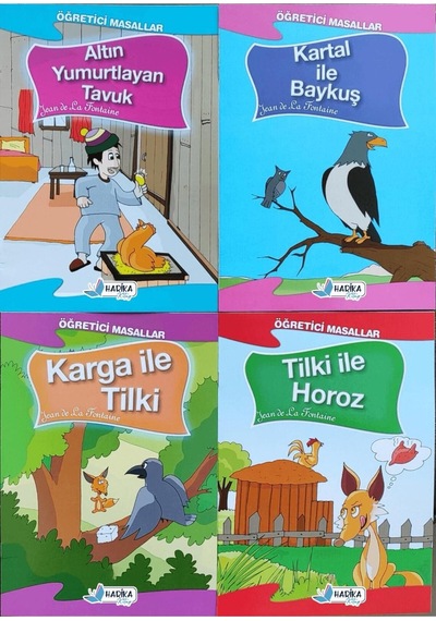La Fontaine Masalları Seti 1. Sınıflar Için Büyük Boy Resimli 15 Kitap